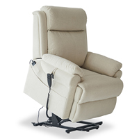 CJSmart Home Chaise élévatrice inclinable avec repose-pieds extra large et massage thermique à double moteur à réglage infini pour le dos et les repose-pieds