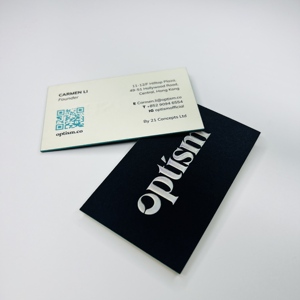 Nhà Máy Giá Tùy Chỉnh Cá Nhân Biểu Tượng Kích Thước Thiết Kế Dập Nổi Holographic Cạnh In Ấn Pantone Màu Sắc Thẻ Kinh Doanh - Product Image 1