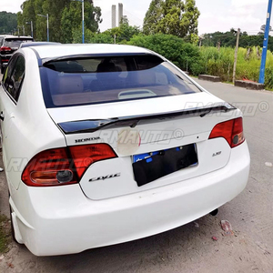 สปอยเลอร์สีดำเงาสำหรับ Honda Civic ปี 2006 - 2011 รุ่น Type R ปีกหลังทรง Ducktail - Product Image 4