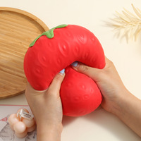 Jouet en plastique anti-stress super jumbo en forme de fraise à remontée lente pour adultes, soulagement sensoriel du stress