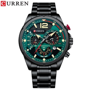 Montre CURREN 8395 pour homme, chronographe décontracté, étanche, en acier inoxydable, nouvelle montre à quartz de luxe, mode masculine. - Product Image 1
