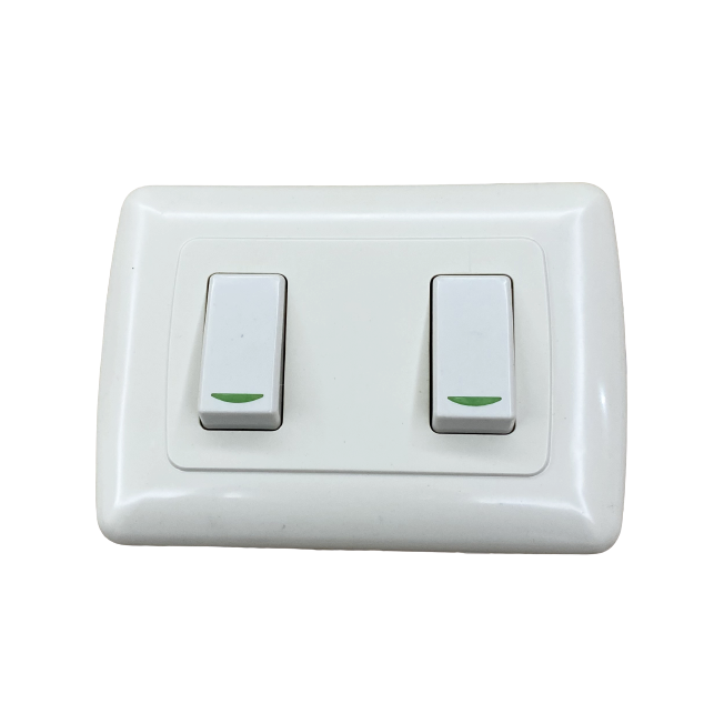 Wholesale Bh Series White 10a Panel Wall Switch 2 Billing Control Power Switch for Mexico Market