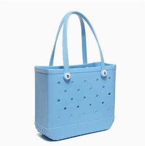 EVA <b>Beach</b> <b>Bag</b> with Holes Tip-Proof Stay Upright Waterproof Rubber Handbag <b>Large</b> Capacity Travel Tote for Women - Product Image 3