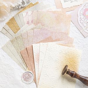 Mo Mo Light Special Paper, Série Couleurs Blush, Cahier à motifs imprimés en relief, style aquarelle, motif de teinture, sac de transport DIY - Product Image 3
