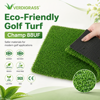 Gazon synthétique professionnel Champ 88UF Verdigrass 20 mm en PE pour terrains de golf extérieurs, parcs communautaires et zones de loisirs publiques