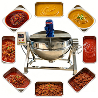 Marmite électrique à double enveloppe avec grattoir en PTFE, capacité de 50L à 1000L, en acier 304, inclinable, antiadhésive, anti-brûlure, certifiée CE