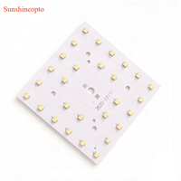 Module de lentille optique à 28 LED pour éclairage public, distribution asymétrique 155x70 degrés pour éclairage routier extérieur