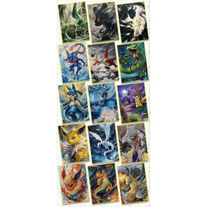 YQ Nuevas Decoraciones de Anime Japonés, Tableros de Arte de Pokémon, Tarjetas Coleccionables, Papel de Arte para Fans, Tarjetas de Pokémon para Fans Familiares, Juguetes - Product Image 5