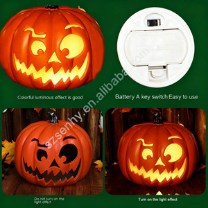 Kunstmatige schuimplastic pompoenen Halloween Thanksgiving herfstdecoratie buitenbeveiliging voordeur huisdecoratie - Product Image 4