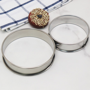 Anillo Redondo para Tartas y Pasteles de Mousse de Acero Inoxidable 304 con Bordes Enrollados, Sin Perforaciones, Suministro de Fábrica al por Mayor Syh324 - Product Image 4