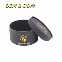 Boîtes d'emballage de luxe personnalisées en carton rigide avec couvercle et base, style tube rond pour tasses à thé