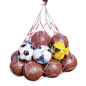 Venta al por Mayor de Canastas de Baloncesto para Exteriores, Fútbol, Voleibol, Bolsa de Malla Trenzada Grande de Goma Roja + Blanca, Accesorios Deportivos - Product Image 1