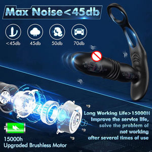 Anneau Pénien Massage Prostate Poussée Contrôle Application Télécommande Bluetooth Vibrant Anal Télescopique pour Hommes Retardateur Stimulation Point P Masculin - Product Image 4