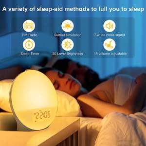 Réveil Sunrise et haut-parleur portable avec lumière d'<span class=keywords><strong>ambiance</strong></span> <span class=keywords><strong>radio</strong></span> à bruit blanc pour dormir et se détendre - Product Image 6