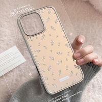 Coque de téléphone en TPU électroplaqué motif fleur rose pour iPhone 16 15 Pro Max 13 15 Mirror Plus, accessoires de protection doux pour téléphone portable