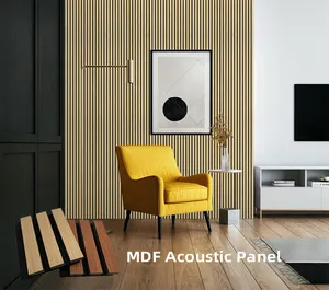 New Arrival PET Panels Manufacturers MDF Acoustic Slat Panel Acoustic Wall Panel Soundproof