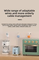 Clip de câble 360° réglable, support de cordon sous le bureau, organisation des câbles, gestion des câbles, organisateur de câbles pour mur et table