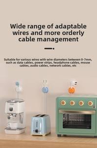 Clip para Cables, Soporte Ajustable de 360 Grados para Organizar Cables Debajo del Escritorio, Organizador de Cables para Pared y Mesa - Product Image 4
