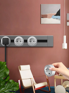 P2 loạt treo tường mở rộng ổ cắm điện giấu điện theo dõi ổ cắm dẫn ánh sáng adapter 2-port uk/us/eu/au - Product Image 6