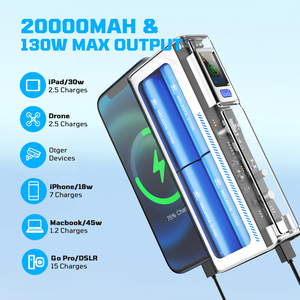 Melasta Công Suất Lớn 130W Siêu Nhanh Phí Di Động Ngoài Trời Ngân Hàng Điện 20000MAh Cho Điện Thoại Di Động Máy Tính Điện Thoại Với USB Type-C - Product Image 4
