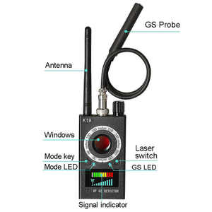 Buscador de cámara Anti Cámara Escáner <span class=keywords><strong>RF</strong></span> Anti-espía <span class=keywords><strong>Detector</strong></span> de errores Actualización <span class=keywords><strong>Detector</strong></span> de señal <span class=keywords><strong>RF</strong></span> K18 Puerto USB C original - Product Image 3