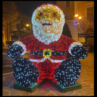 Nouvelle guirlande lumineuse géante motif Père Noël Saint Nicolas pour la décoration extérieure de Noël
