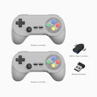 Ensemble de manettes de jeu sans fil pour PC/Android/Linux, contrôleur 2 en 1 2,4G pour jeux à 2 joueurs sur PC Windows/Linux