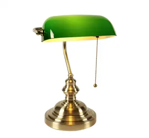 Biumart Classical Vintage Tisch lampe Banker E27 Knopfsc halter Studie Lese schreibtisch Licht für Wohnkultur