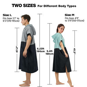 Serviette de plage à capuche épaisse extra large <span class=keywords><strong>poncho</strong></span> à langer Surf <span class=keywords><strong>Poncho</strong></span> Hommes Serviette en microfibre à séchage rapide pour la plage, la <span class=keywords><strong>piscine</strong></span>, le lac - Product Image 6