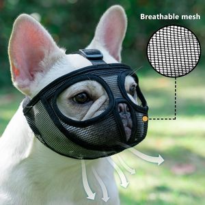 Adjustable Muzzle for Dogs Short Snout Dog Muzzle Anti Biting Anti Barking <strong>Bulldog</strong> Muzzle