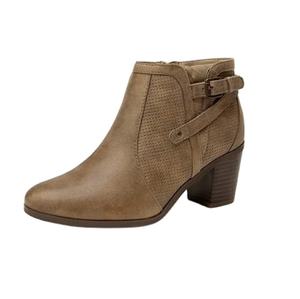 Stivali <span class=keywords><strong>Chelsea</strong></span> da <span class=keywords><strong>Donna</strong></span> in Camoscio Stile Cowboy con <span class=keywords><strong>Tacco</strong></span> Grosso, Zip Corta, Punta Chiusa, Leggeri, Fantasia Scozzese, Taglie Forti - Product Image 4