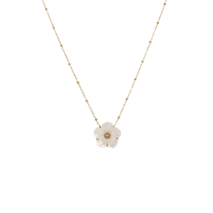 El collar de acero inoxidable con cuentas y capas de flores, éxito de ventas transfronterizo, no se decolora y es exquisito para Instagram. - Product Image 6