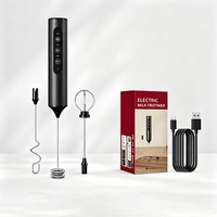 Mousseur à lait électrique portable avec protection contre la surchauffe, batterie longue durée 1500 mAh, pour latte, crème aux œufs, purée pour bébé