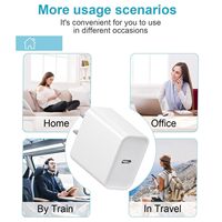 Adaptador de corriente tipo C de 20W para cable de carga de iPhone, enchufe EU, US, UK, cargador USB C de 20W para iPhone, para 17, 16, 15, 14