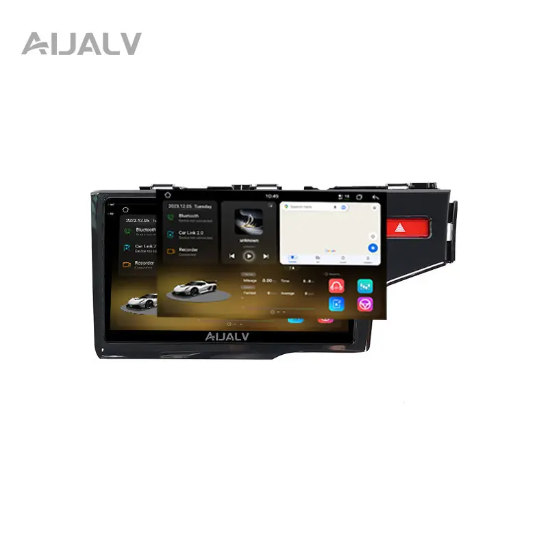 AIJALV Apro 2K נגן רכב אנדרואיד להונדה 2013-2015 FIT/JAZZ (RHD) רדיו DVD לרכב 8 ליבות נגן סטריאו GPS מערכת ניווט