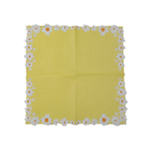 Printed Daisy Paper Napkins 330mm X 330mm For Birthday Parties And Events - Product Image 5