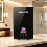 Chauffe-eau électrique instantané sans réservoir mural à commande numérique, à chauffage rapide, avec coque robuste et durable, pour usage domestique sous la douche