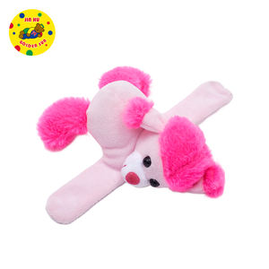Braccialetto a scatto in peluche a forma di <span class=keywords><strong>barboncino</strong></span> rosa, simpatico giocattolo elastico a forma di cane per bambini e ragazze, idea regalo - Product Image 3