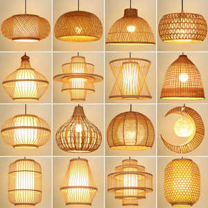 China Art Natural Weave Modern Rattan Pendant <strong>Light</strong> Lantern Ceiling <strong>Light</strong> For Parlor Restaurant Bar Cafe Home Decor <strong>Lighting</strong> - Product Image 1