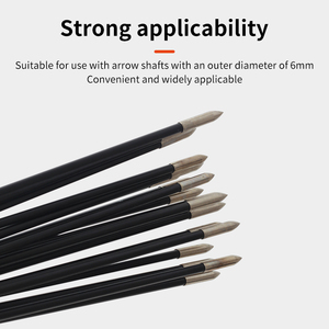 Bắn cung đạn mũi tên 6/7/8mm thép không gỉ săn bắn mục tiêu Carbon mũi tên lĩnh vực điểm thay thế lời khuyên phụ kiện - Product Image 4