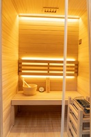 Ruang Sauna Finlandia Gaya Modern untuk 2-3 Orang, Sauna Kayu Solid Tradisional