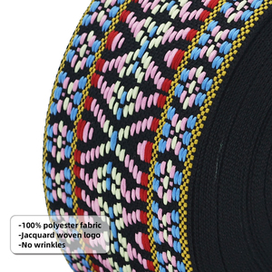 Gaya etnik Bohemian Jacquard anyaman tali 50mm 100% poliester kualitas tinggi untuk sepatu pakaian tekstil jahit rumah - Product Image 4