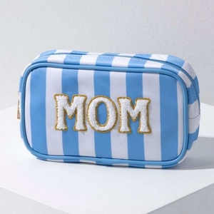 Borsa <span class=keywords><strong>per</strong></span> la mamma con lettera di Oxford Borsa cosmetica con etichetta ricamata in Nylon graziose borse <span class=keywords><strong>per</strong></span> il trucco di moda <span class=keywords><strong>per</strong></span> la mamma e le donne - Product Image 5