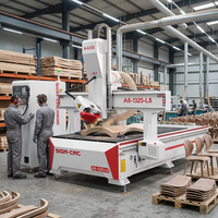 Máquina Router CNC de 9KW y 4 Ejes con Función RTCP y Cambiador de Herramientas ATC para Tallado de Madera 3D y Procesamiento de Muebles de Superficie Curva