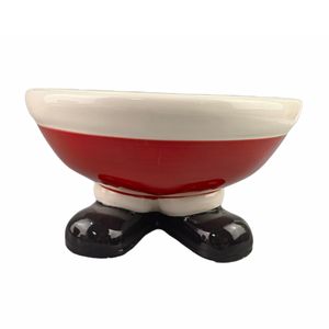 Ensemble de plats jetables en céramique avec <span class=keywords><strong>message</strong></span> <span class=keywords><strong>du</strong></span> <span class=keywords><strong>Père</strong></span> Noël et boîte à biscuits, pot à lait et bol à friandises renne pour fête - Product Image 5