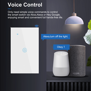 Interrupteurs muraux compatibles Ewelink, norme <span class=keywords><strong>BZ</strong></span> AU US, télécommande WiFi, 240V avec panneau en verre câblé neutre, interrupteur tactile - Product Image 2