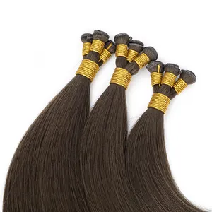 remy russian genius weft hair extensions sew in weft hand tied hair extension double drawn weft hair extensions human