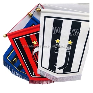 ผลิตธง พิมพ์โลโก้ตามสั่งบนผ้าซาตินคริสตัลแข็ง สำหรับโฆษณา ป้ายแขวนผนังแบบกำหนดเอง - Product Image 6