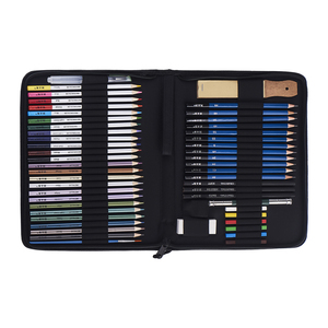 Juego de 51 lápices de colores y dibujo surtidos, juego de dibujo portátil para artistas, principiantes y adultos - Product Image 1