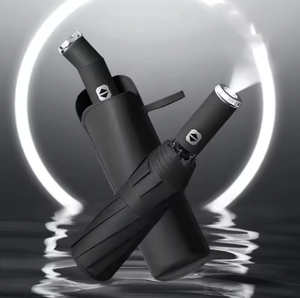 Multi-color printed classic design automatic folding umbrella Aluminum alloy <b>frame</b> 190T nylon fabric Customizable printed logo - Product Image 4